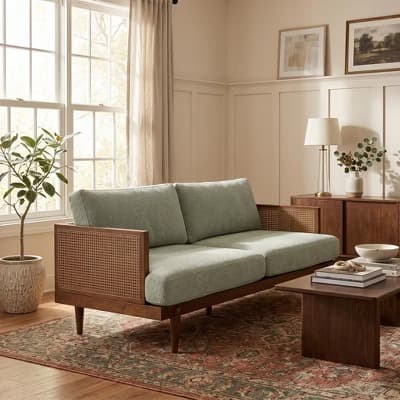 Sage & Cane Mahogany 3-Seater Sofa
